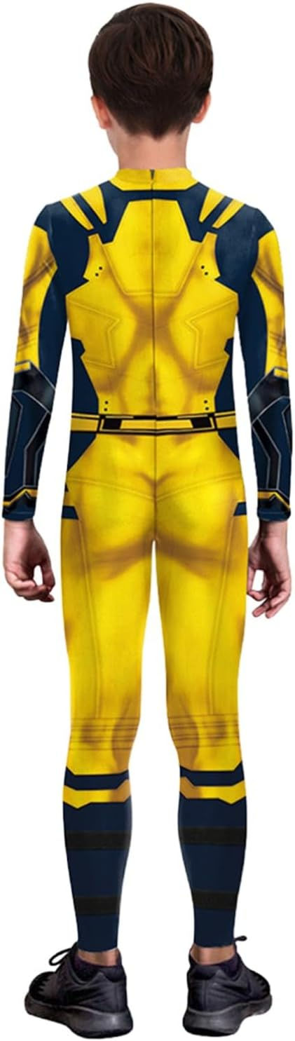 Unisex Kids Superhero Costume Movie Heroes Onesie Halloween Party Dress Up Fanc