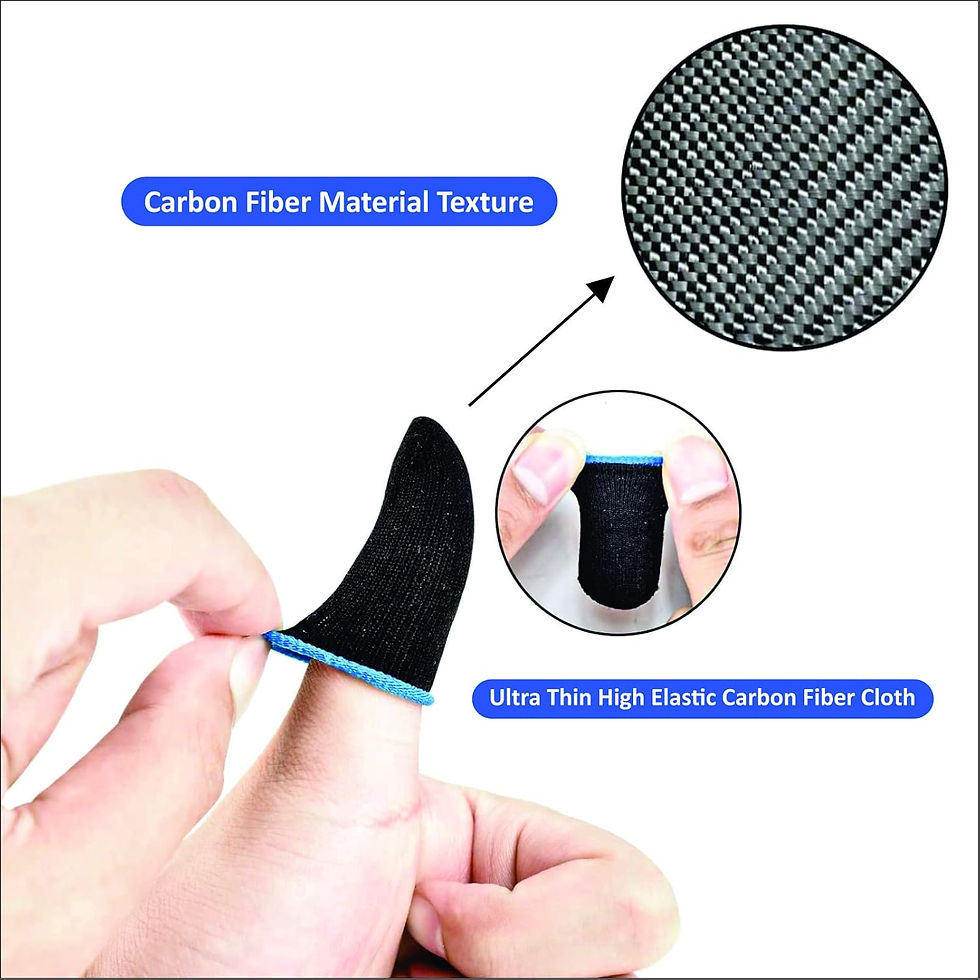 Finger Sleeves for Gaming | Seamless Anti-Sweat Breathable Gamer Gloves | Thumb