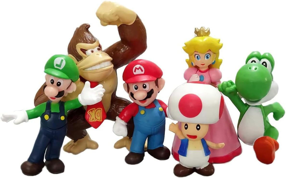 Pack of 6 Marriio Toys Princess, Turtle, Mushroom, Orangutan, Marriio Action Fi