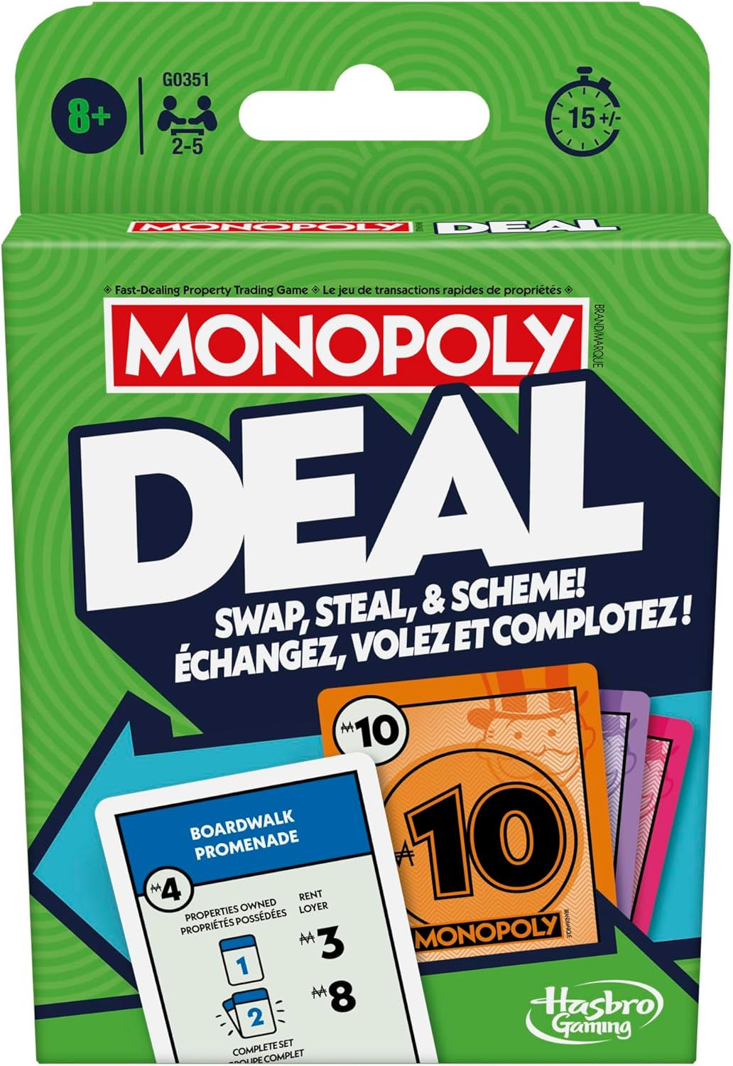 Monopoly Deal Card Game | Quick-Playing Card Game | Fun Games for Families and