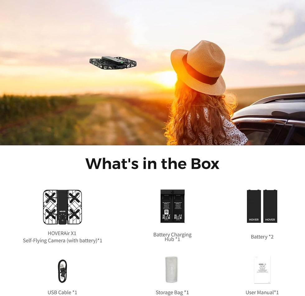 Thumbnail: X1 Self-Flying Camera, Pocket-Sized Drone HDR Video Capture, Palm Takeoff, Inte