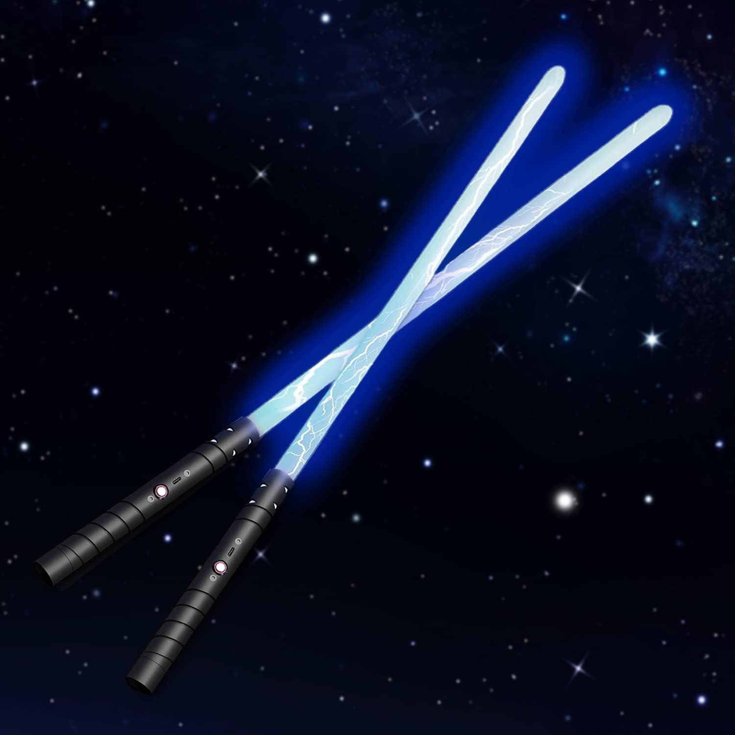 Smart Metal Lightsaber 2 Pack - RUN.SE USB Rechargeable 2-in-1 7 Colors and Thr