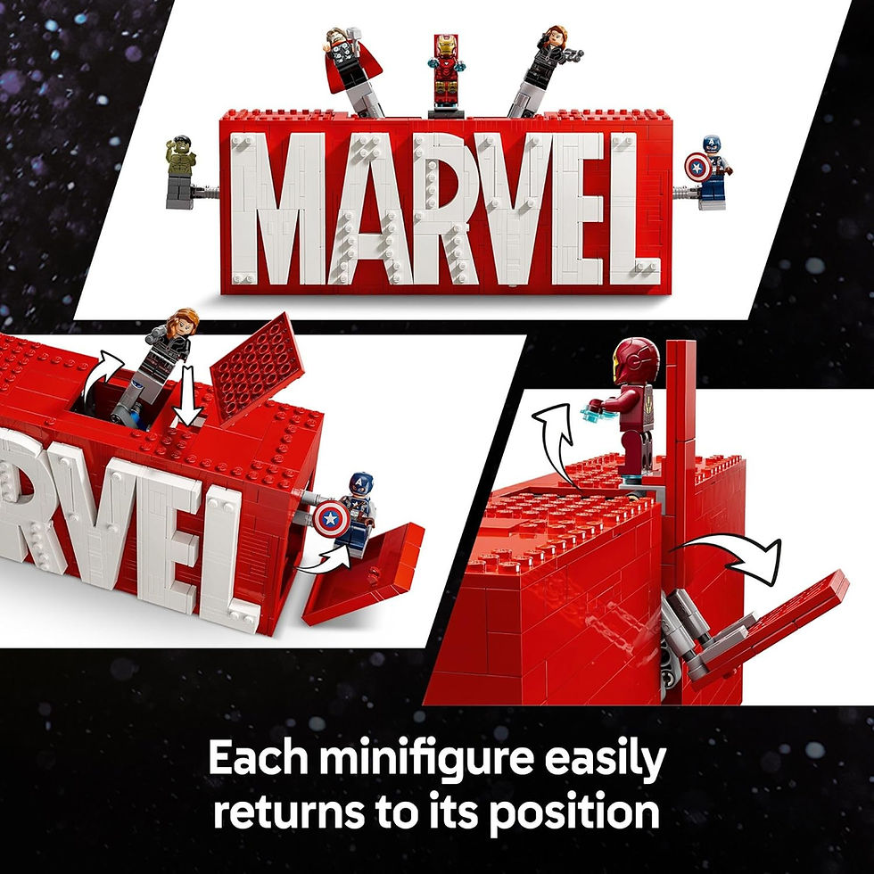 Miniaturbild: LEGO Marvel: Marvel Logo & Minifigures Building Toy - Marvel Collectible Set fo
