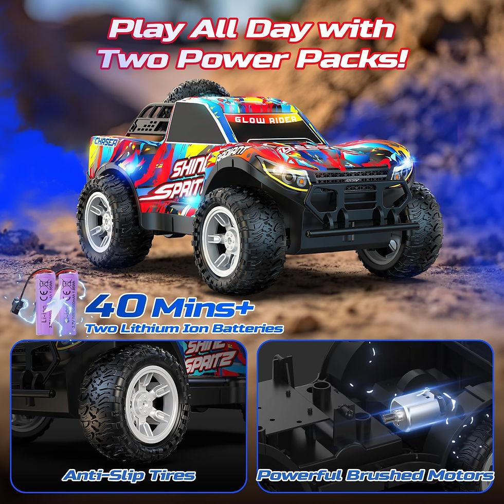 Miniaturbild: DEERC Remote Control Car for Boys and Girls Ages 4-8, Spray RC Car with Music &