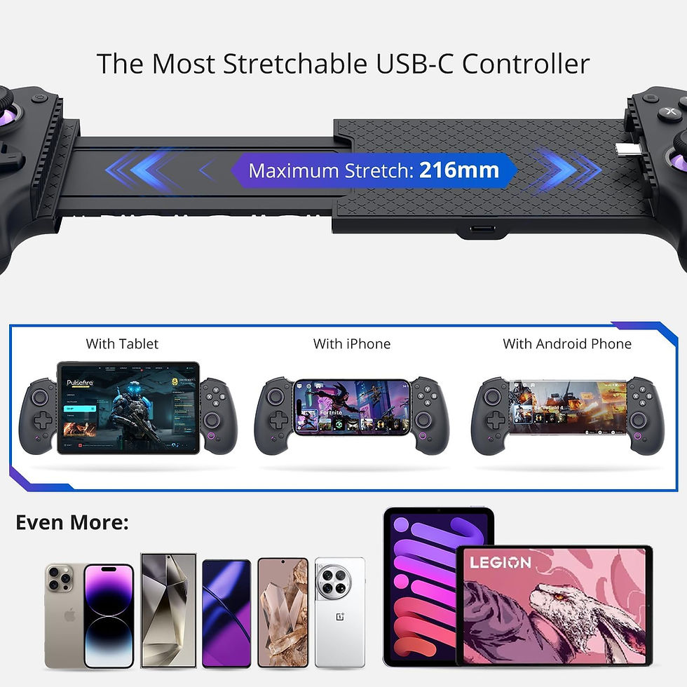 Miniatura: abxylute S9 Full-Size Gaming Phone Controller for iPhone 15/16, iPad Mini 6/7 a