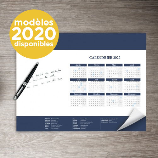 Miniature : Calendrier sous main personnalisé
