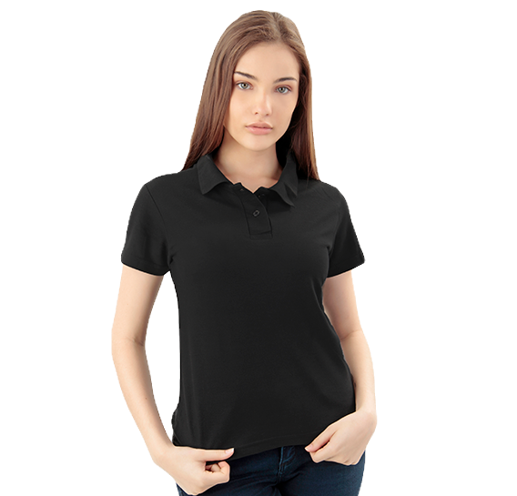 A modelo esta usando camisa gola polo