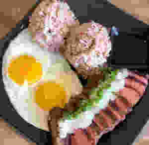 Steak and Eggs with rice