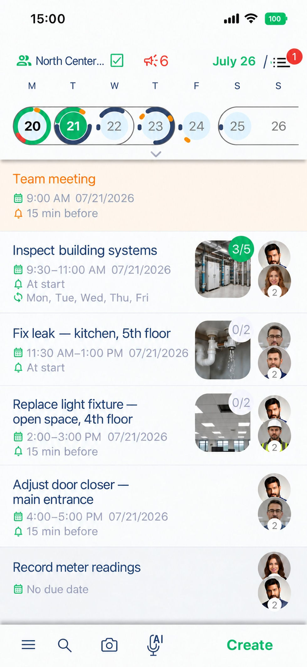 Facility maintenance software: your team's work plan — all on one screen