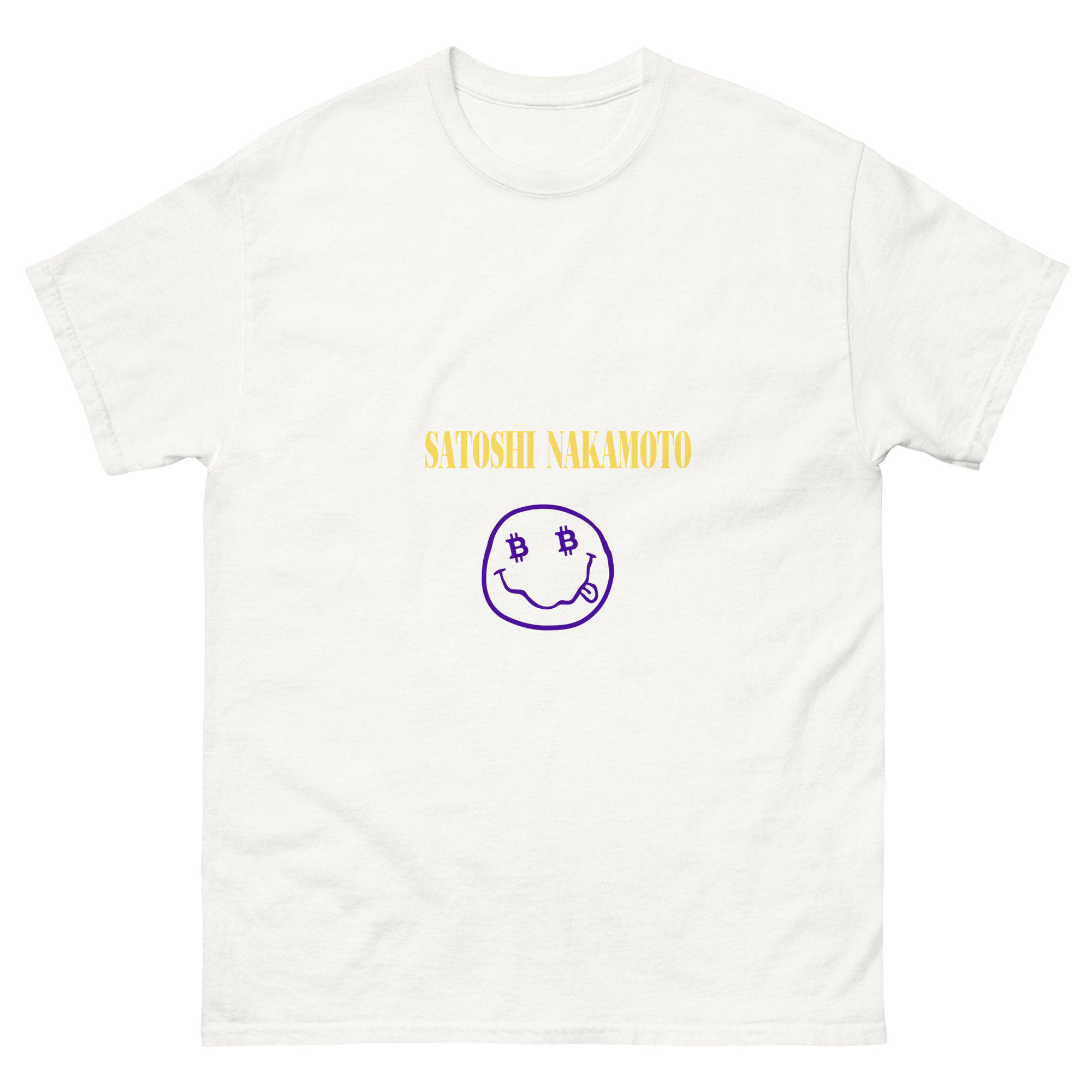 Satoshi Smiley - Satoshi Nakamoto Bitcoin Crypto Tee Shirt