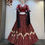 Thumbnail: Maroon Kutchhi Leheriya – Kutchhi Print Lehenga Choli with Heavy Gotta Patti Border