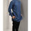 Thumbnail: Short Denim Kurta with front zipper placket for Men