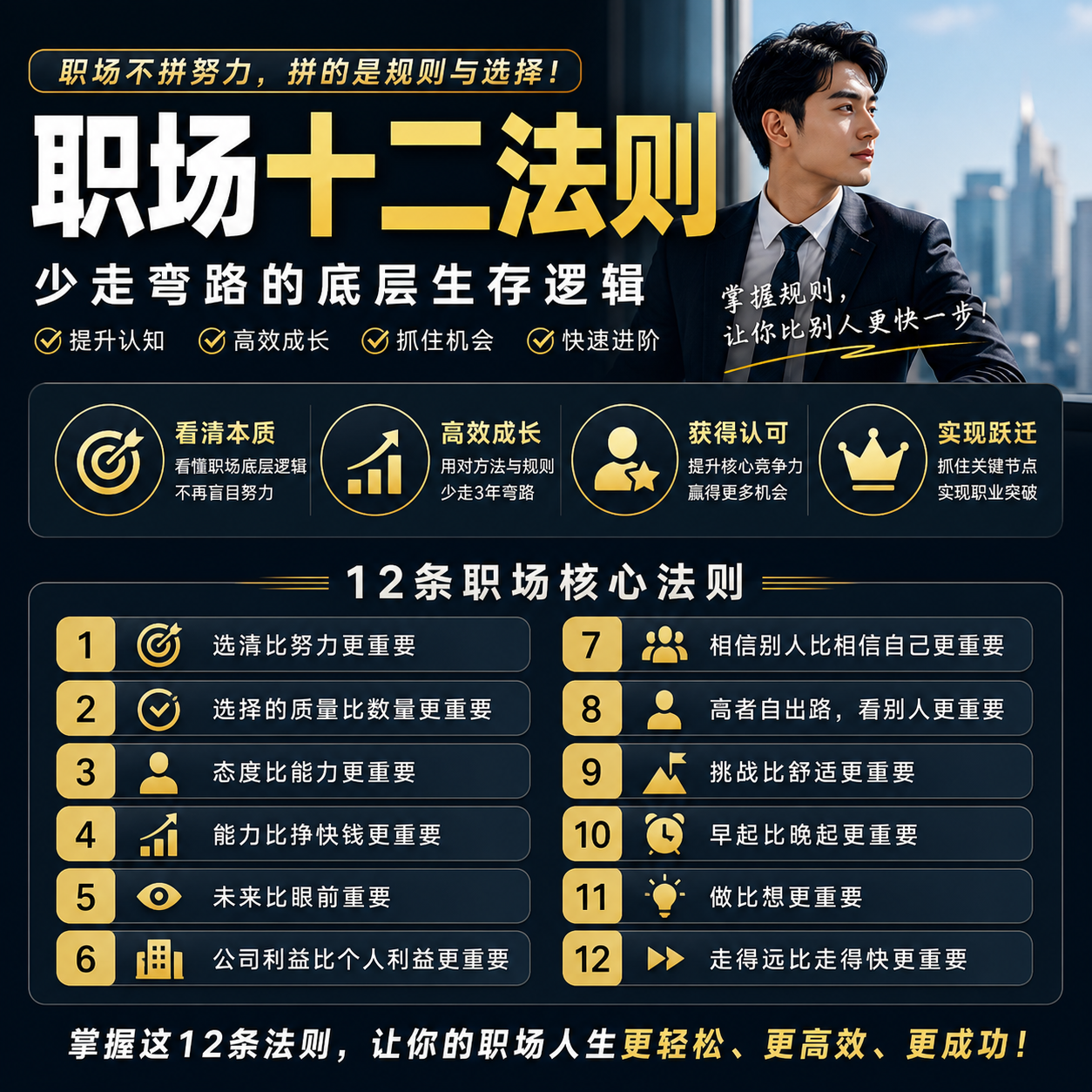 职场十二法则:少走弯路的底层生存逻辑