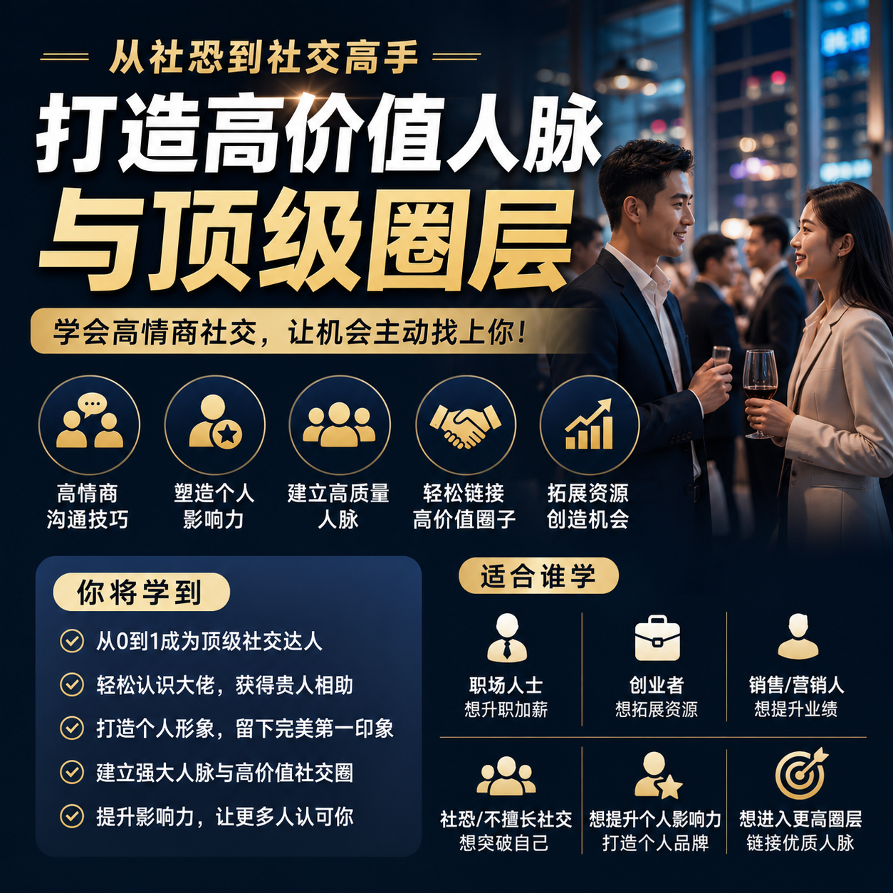 从社恐到社交高手:打造高价值人脉与顶级圈层