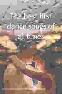 Wedding couple in closed hold performing their first dance