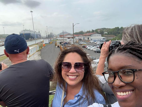 Panama Canal watching the transit vessels