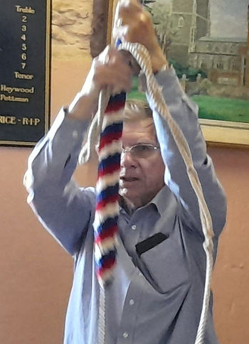 Tower captain at St Mary's Woodbridge ringing the bells