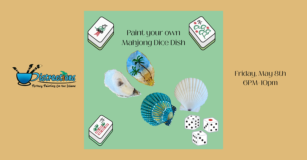 Mahjong Dice Dish Paint and Play