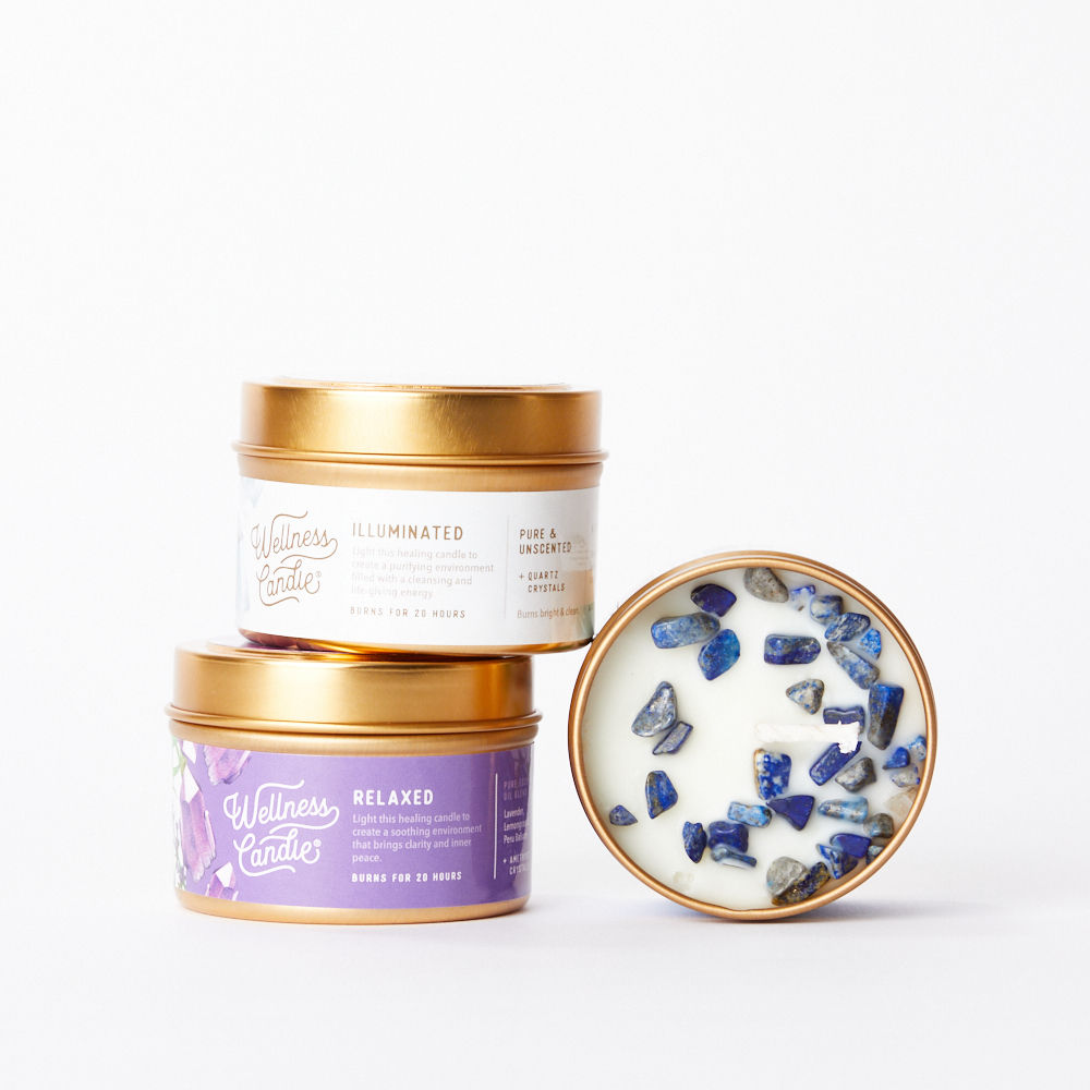 Crystal Infused Wellness Candle
