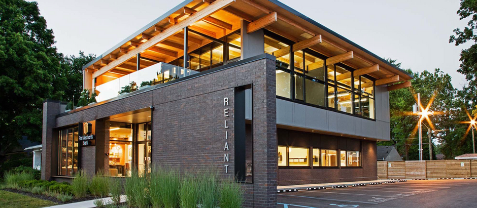 Modern Class A office building exterior / facade