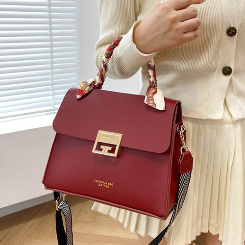Sac Tote En Cuir Avec Pochette Amovible Bleu