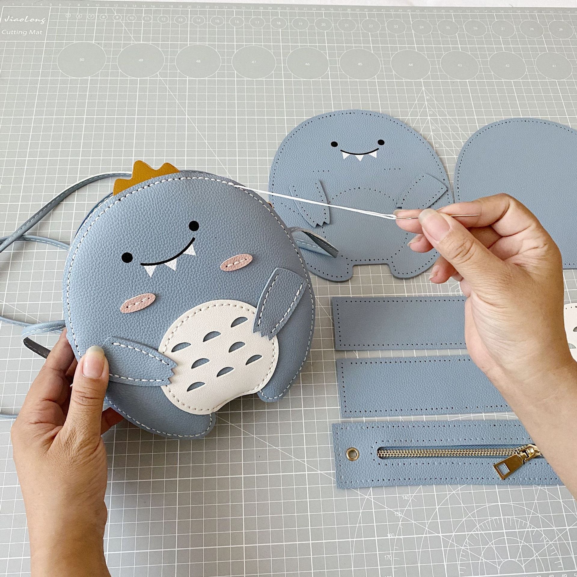 Kit sac DIY "P'tit Monstre" - Bleu