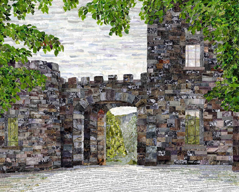 Collage of Squire's Castle in North Chagrin Reservation