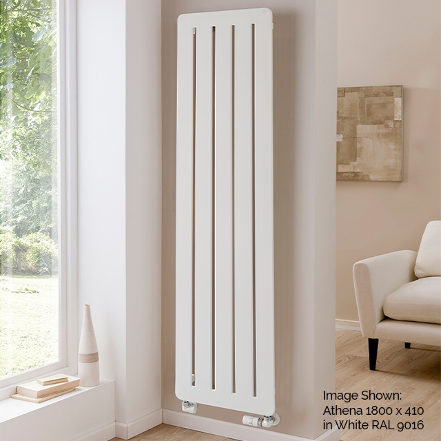 Athena Vertical 1800 x 495 White (2856 BTU's) - Clearance