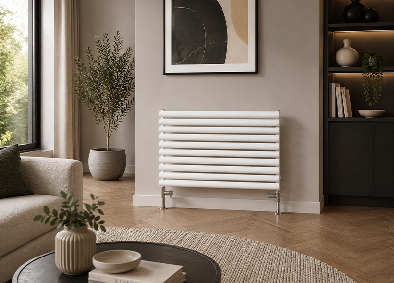 Thumbnail: Cicero 50 Single Horizontal 600 x 1020 (2341 BTU's) White