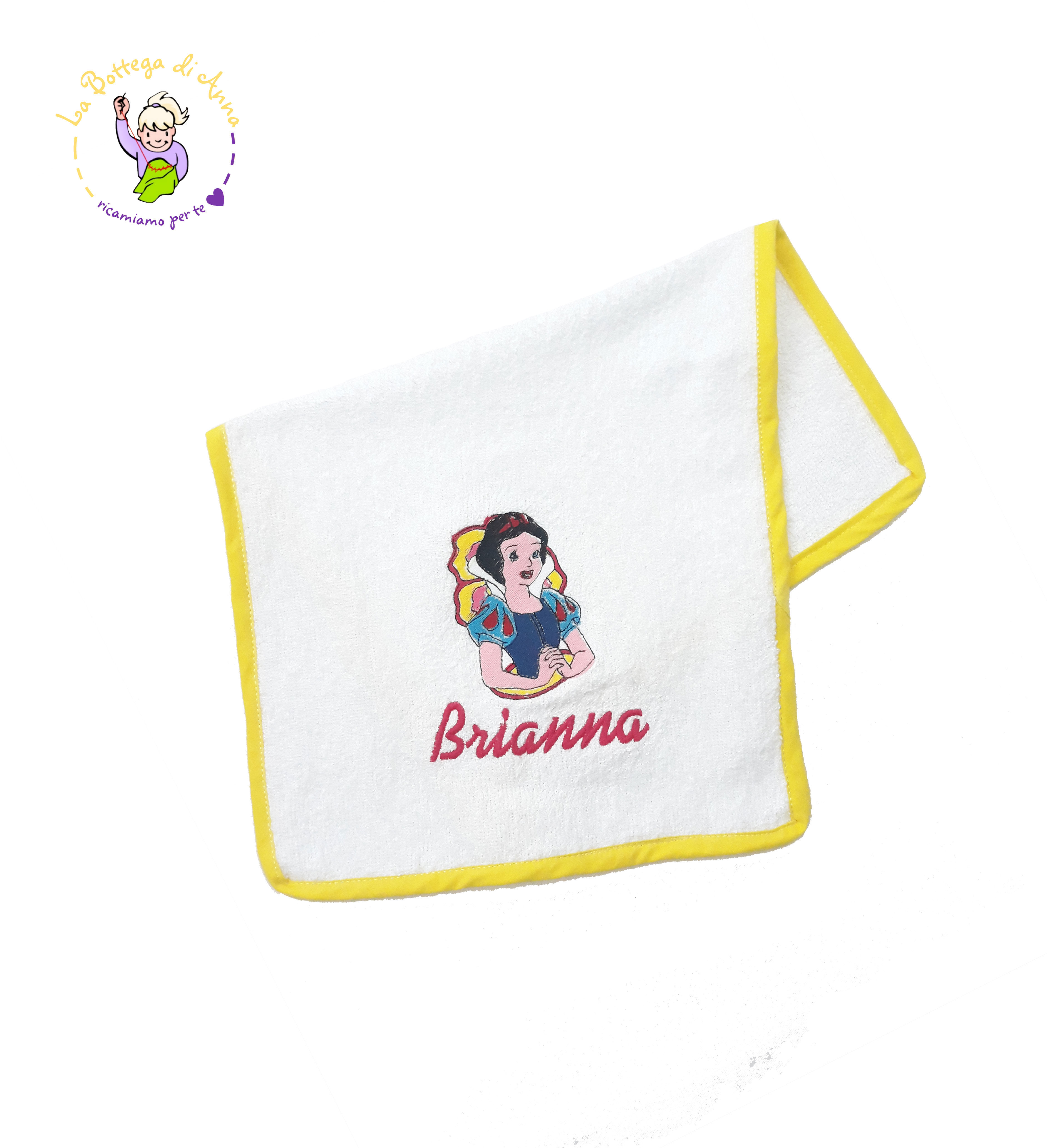 Asciugamano in spugna di cotone bianco Biancaneve