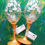 Thumbnail: 34cl Classic 'Daisies' Hand Painted Art Wine Glass