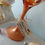 Thumbnail: 34cl 'Golden Brown' Hand Painted Art Wine Glass