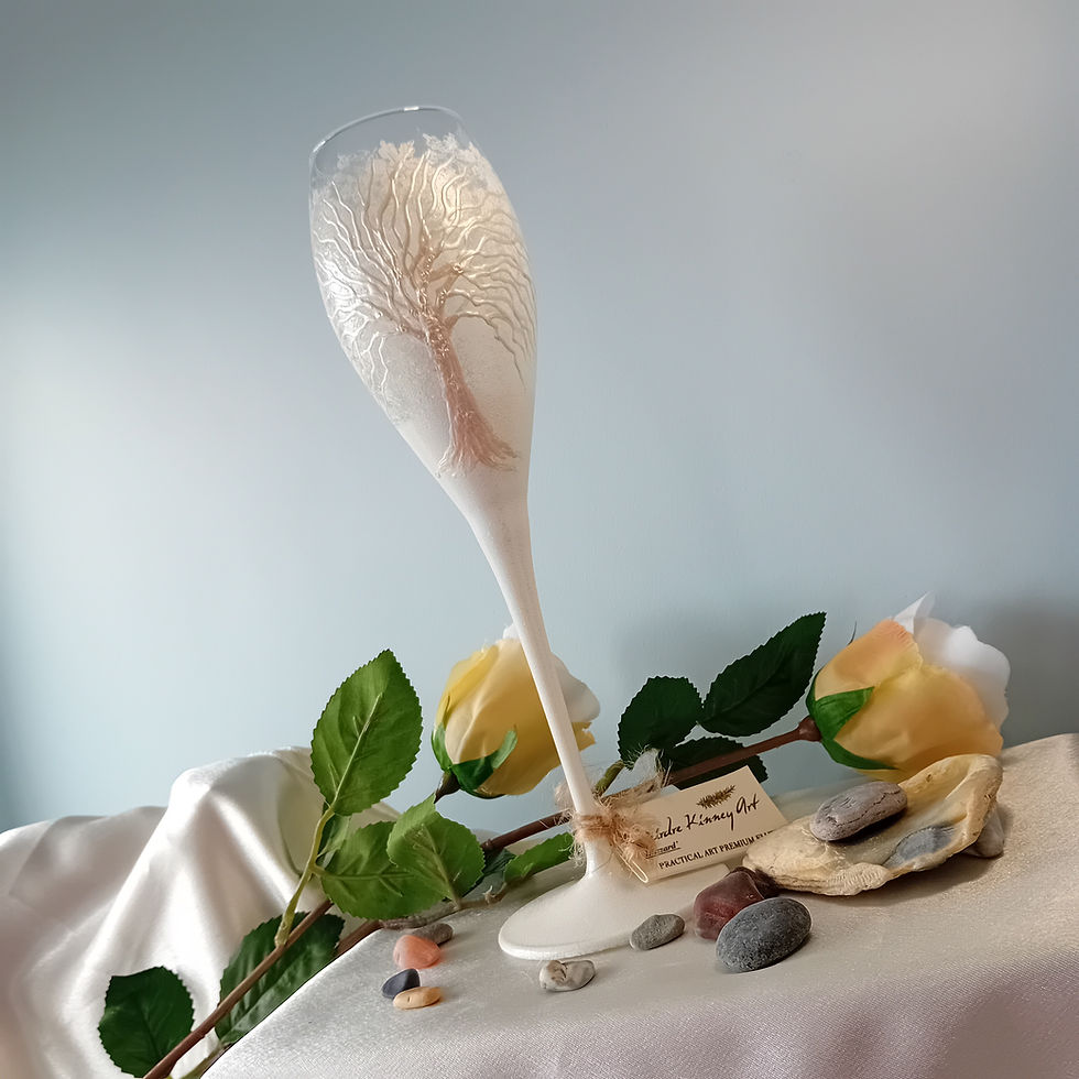 Thumbnail: Hand Painted 'Blizzard' Premium Champagne Flute