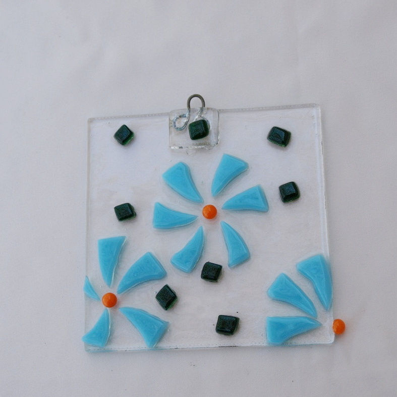 Turquoise Flower Suncatcher