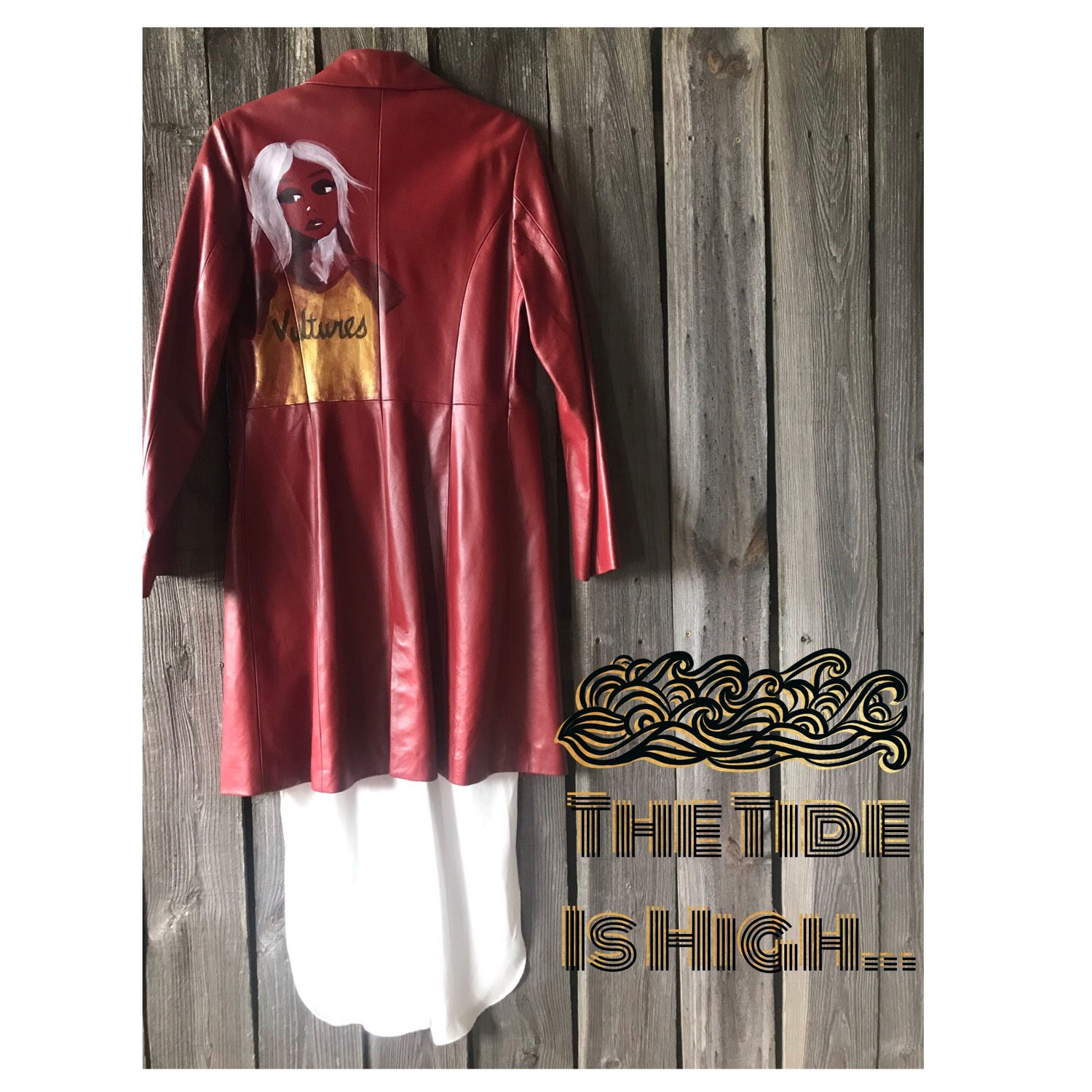 Hand Painted Vintage Leather