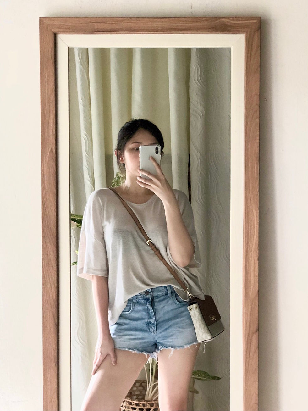 Thumbnail: Classic Oak Beige Two-tone Mirror