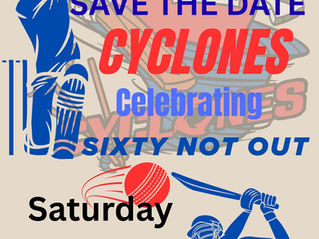 Save the date for the cyclones 60th event - 31/01/2026