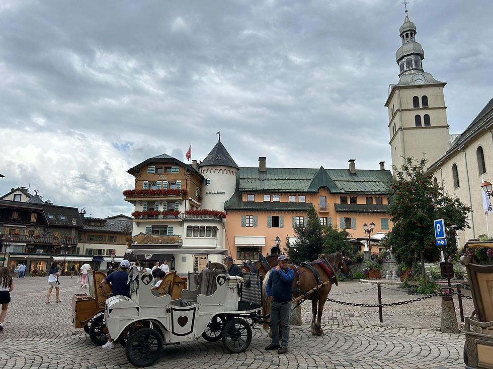 place de Megève début décembre