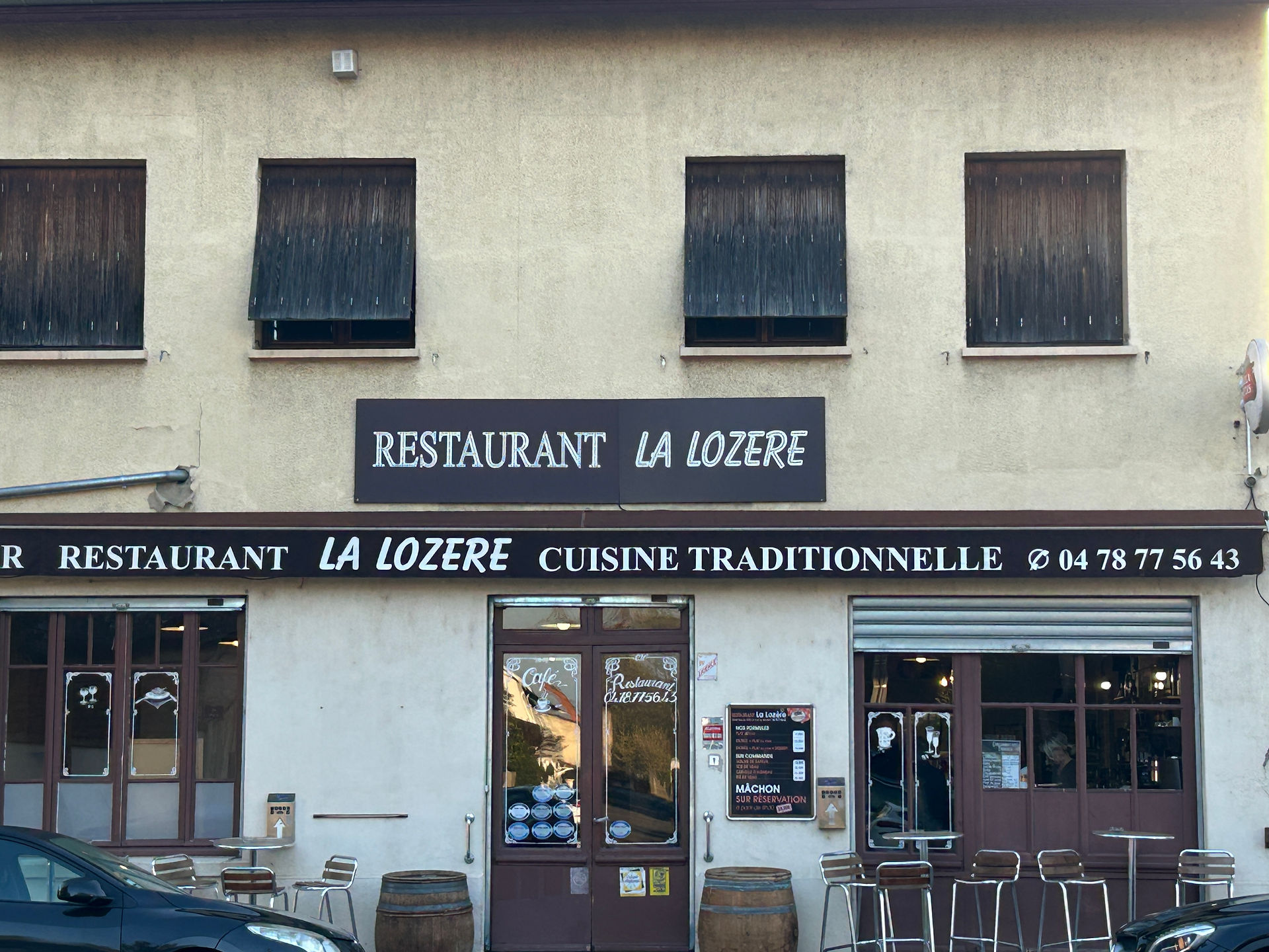 façade du restaurant la Lozère