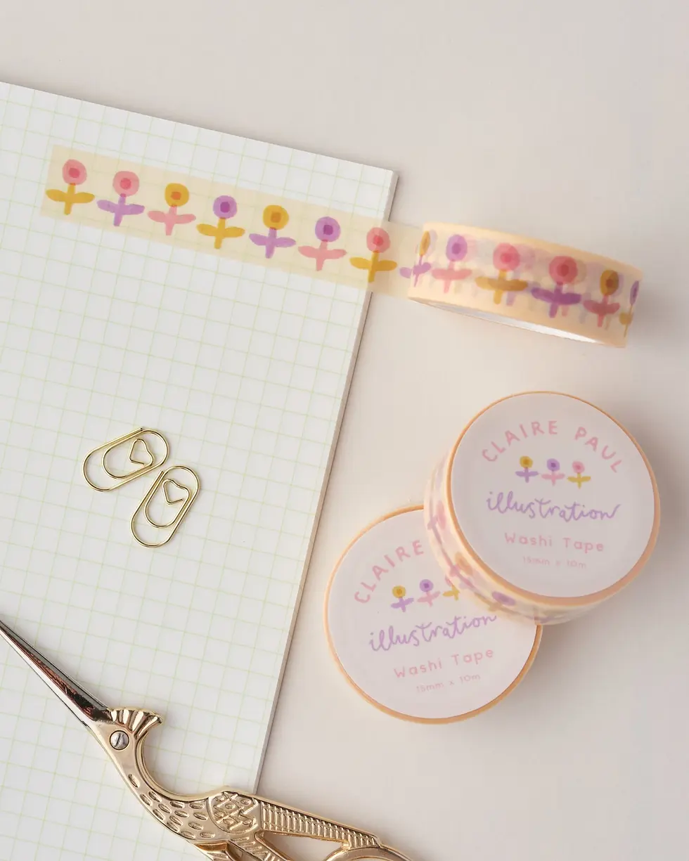Thumbnail: Pastel Buds Washi Tape 15mm - Clairepauldraws