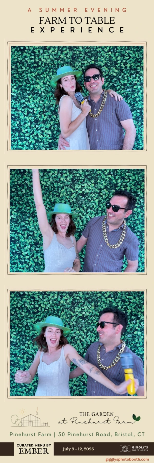 Giggly's Photo Booth Experience at Pinehurst Gardens Farm to Table experience