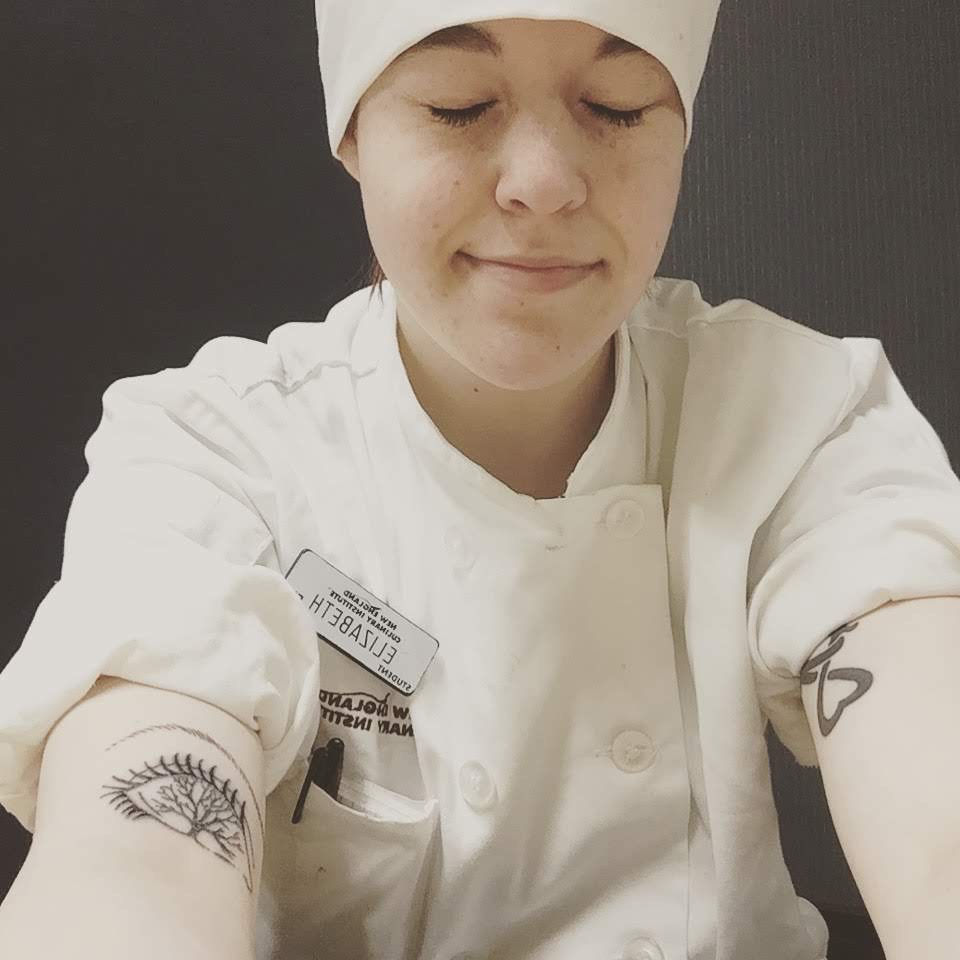 Elle in her chef whites
