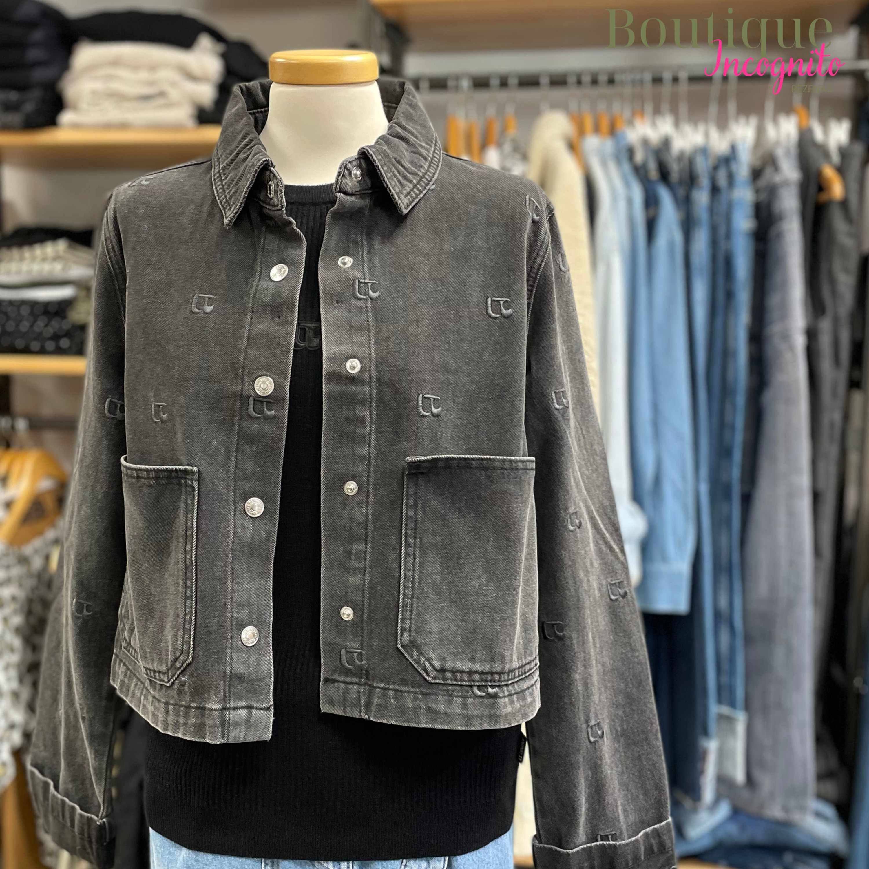 Veste courte chemise en jeans - LE TEMPS DES CERISES