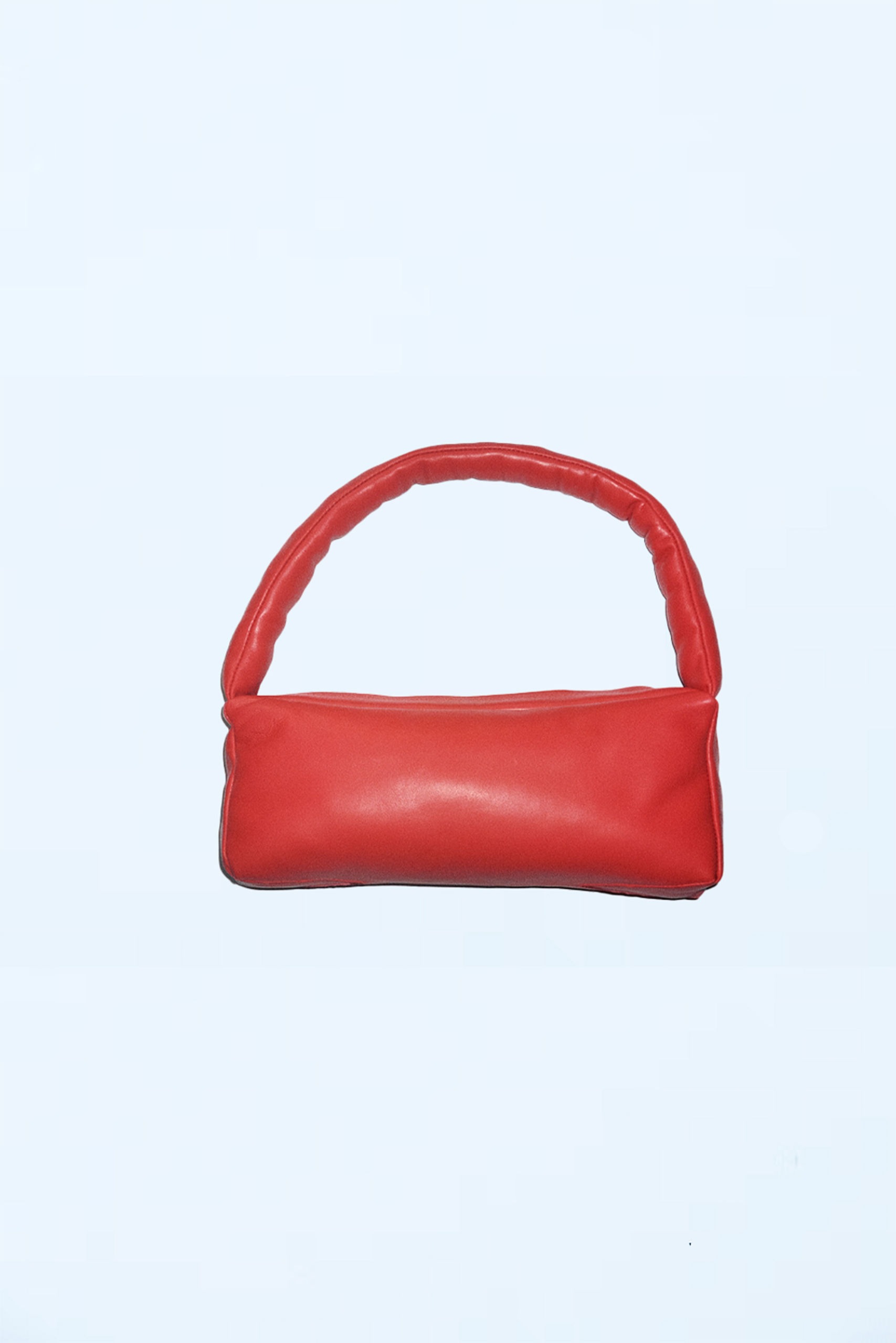 rectangulo puff bag leather (red)