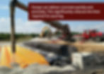 A concrete truck pouring concrete