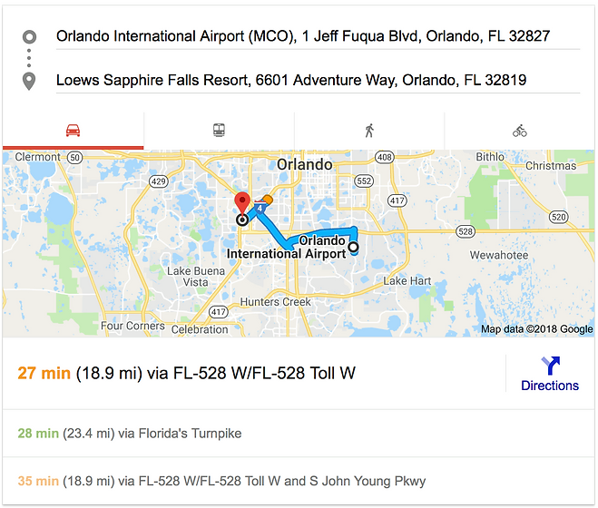 Tuxedoride Orlando Airport Mco To Loews Sapphire Falls Resort