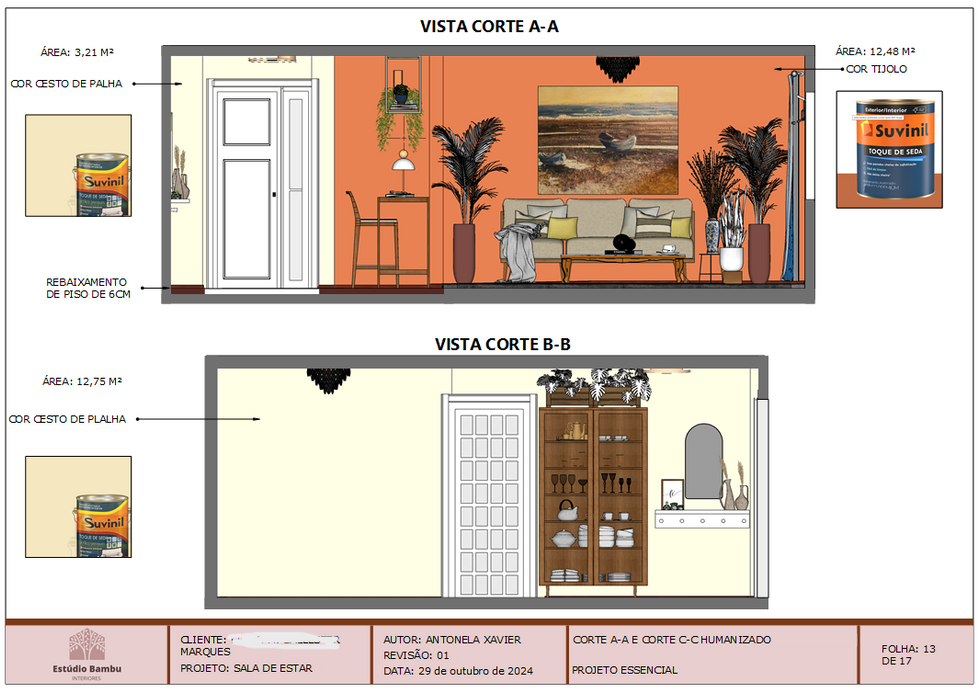 Corte com Tintas escolhidas