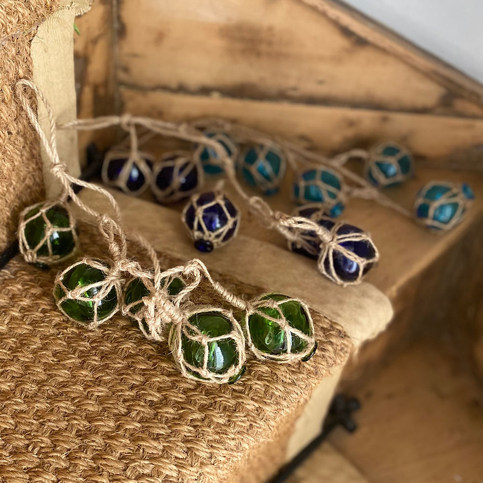 Thumbnail: COASTAL FIVE GLASS FISHING FLOAT GARLAND
