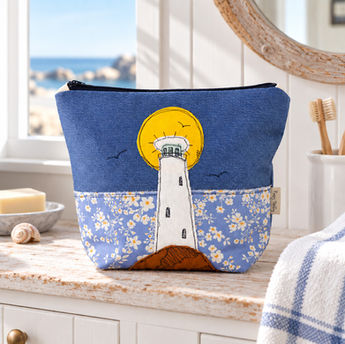 Poppy Treffry embroidered lighthouse coastal Christmas gift idea for her.