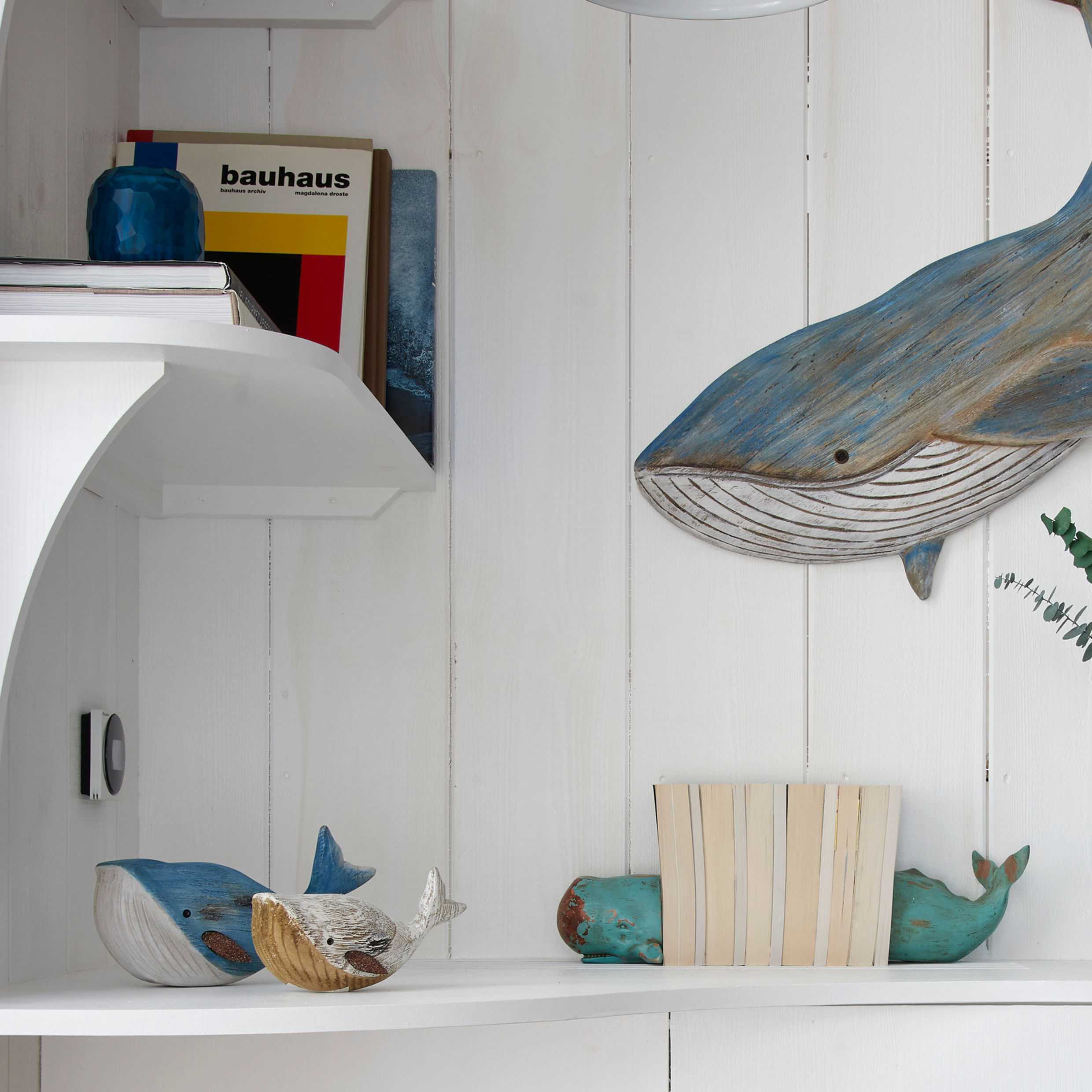 WEATHERED GREEN WHALE BOOKENDS